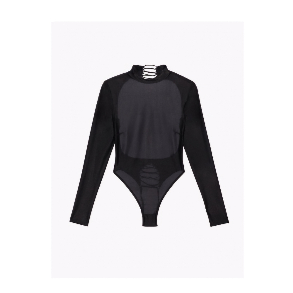 Savage X Fenty Black Long Sleeve One Piece